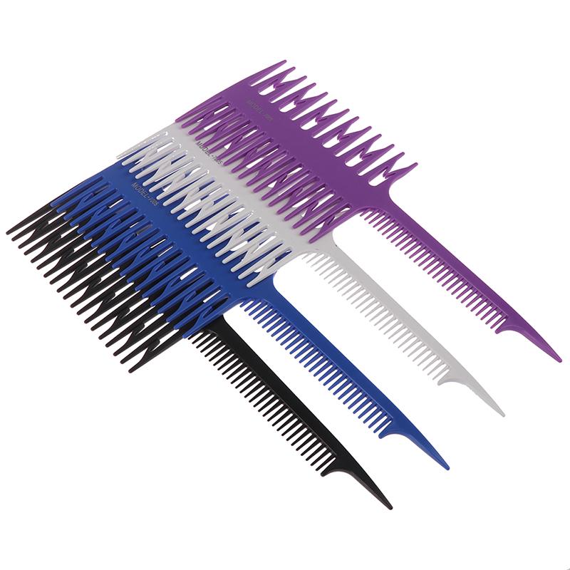 Fishbone Art Highlighting Comb Three-Sided Pointed Tooth Hair Dye Brush Comb