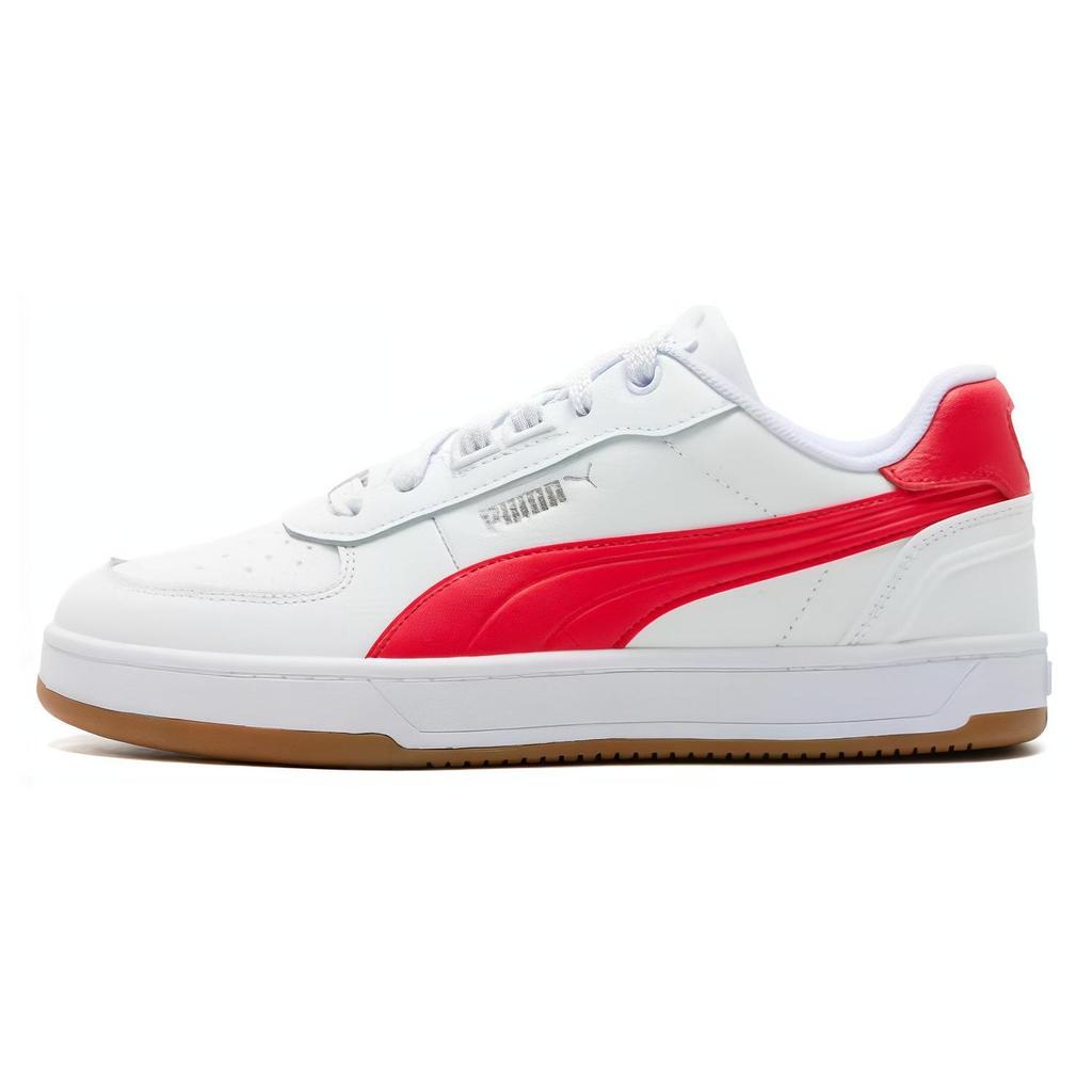 Puma Caven Comfortable Versatile Low-Top Sneakers Unisex Sneakers White Red 395016-05