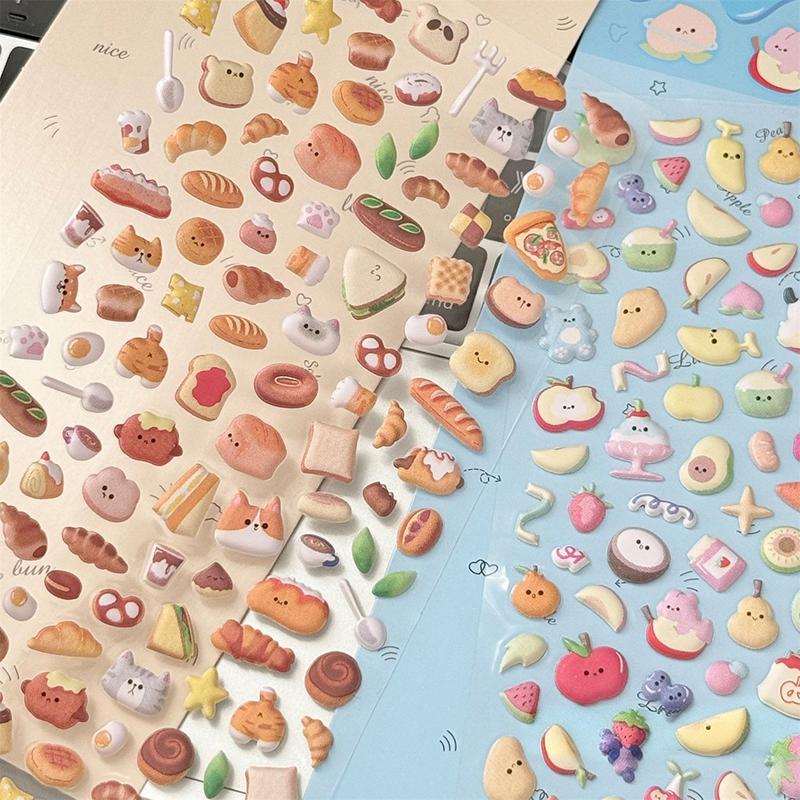 3D Bubble Stickers Cartoon Animal Mini Stickers Children Girls Diy Scrapbook Notebook Phone Case Paster Decals Stickers