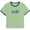 MLB Philadelphia Phillies Letter Slim Fit Color Block Short Sleeve T-Shirt Women Tops 3FTSV5063-10GNP