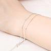 92.5 Silver Double Chain Silver Bracelet