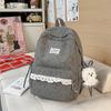 Schoolbag New Backpack Female Korean Version Ins Literary Small Fresh Wind Junior High School Student Backpack Large Capacity Casual Backpack