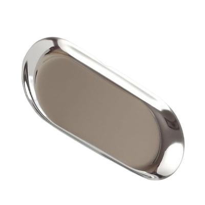 Ovales Tablett im nordischen Stil, vergoldete Tellertabletts, Edelstahlbeschichtung, für den Schreibtisch, kleine Aufbewahrungsteller, Küchendekoration, Zuhause