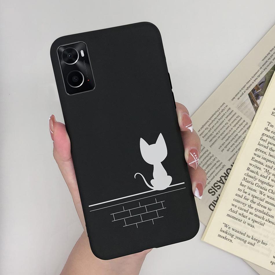 Phone Case For Oppo A96 A97 Cat Monster Soft Matte Silicone Anti Drop Back Cover For Oppo A 96 97 OppoA96 Bumper Funda Coque Bag