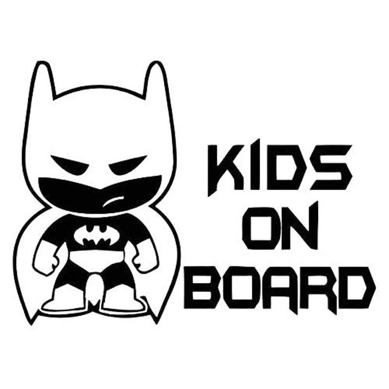 Cartoon Kids on Board Car Sticker - Baby and Anime Design