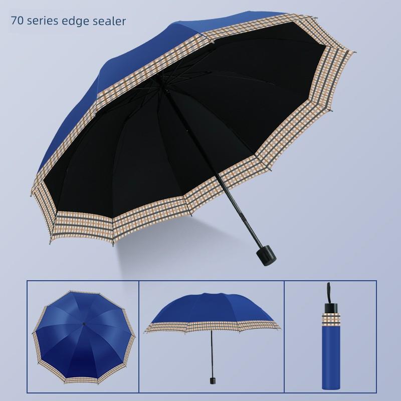 High-End Vinyl Oversized Umbrella, Reinforced and Thickened, Dual-Purpose for Sun and Rain, Suitable for Two to Three People, Unisex, Sunshade and