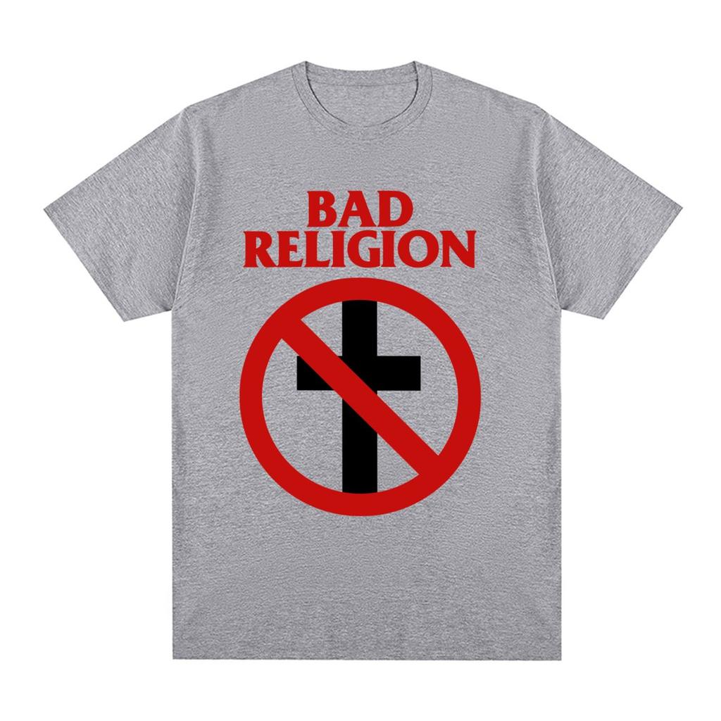Bad Religion Vintage T-shirt Summer Homme Streetwear Cotton Punk Rock American Men T Shirt Womens Tops