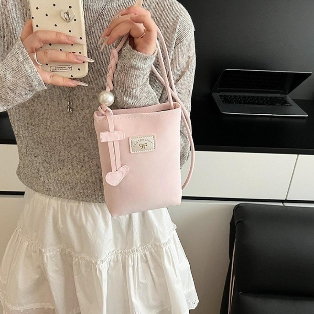 Solid Color Small Square Bag Multifunctional Single Shoulder Bag Mini Crossbody Bag Walking