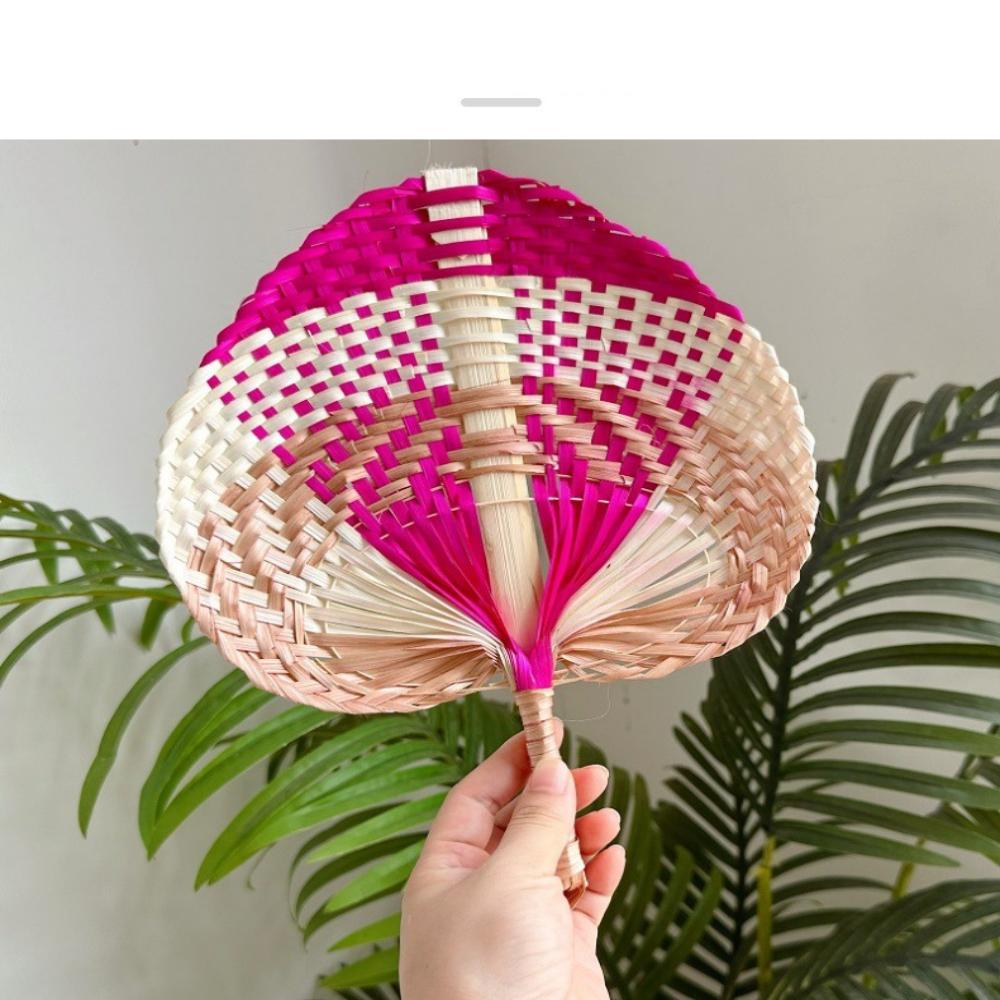 Hand-Woven Office Decor Natural Creative Bamboo Handwoven Fan Traditional Woven Fan For Home