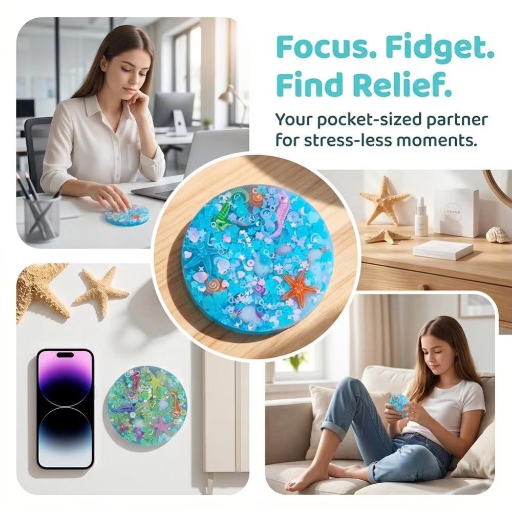 Ocean Themed Skin Picking Fidget Toy Kawaii Picky Pad Sensory Fidget Toy  Sensory Anxiety