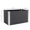 Garden Rectangular Planting Flower Elevated Raised Seed Bed Stand Pot Outdoor Planter Vegetable Herb Holder Display Box - 50H x 100L x 50Wcm