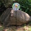 Yard Patio Farm Reflective Pinwheels with Stakes Plant Flower Garden Decoration