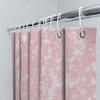 White Splatter Print Pink Shower Curtain For Bathroom Decoration Modern Style Waterproof Bath Liner With Metal Rings (One Size)