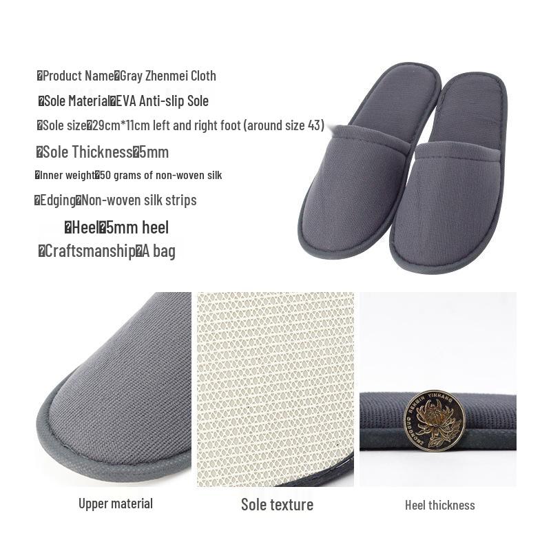 Jednorázové lněné pantofle pro hotely, B&B, salony a cestování