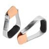 2pcs Silver Western Stirrups Rubber Anti-Skid Pad Cushioned Stirrups Aluminum Stirrups  Stepping On