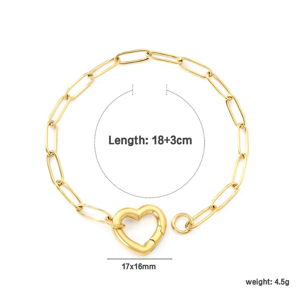 Stylish Metal Chain Paperclip Bracelet for Women High-End Fashion Jewelry Unique Design