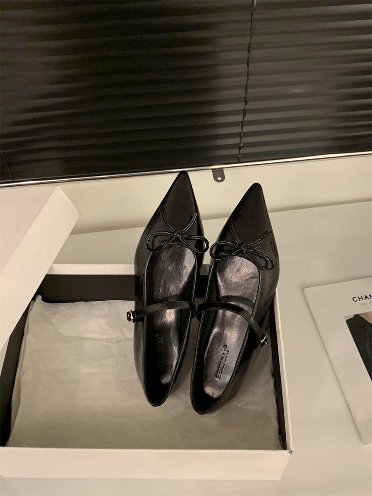 Fashion Flat Shoes for Women Spring and Autumn 2025 Pointed Silver Mary Jane Shoes Loafers Women Ladies Large Size 42 43 44