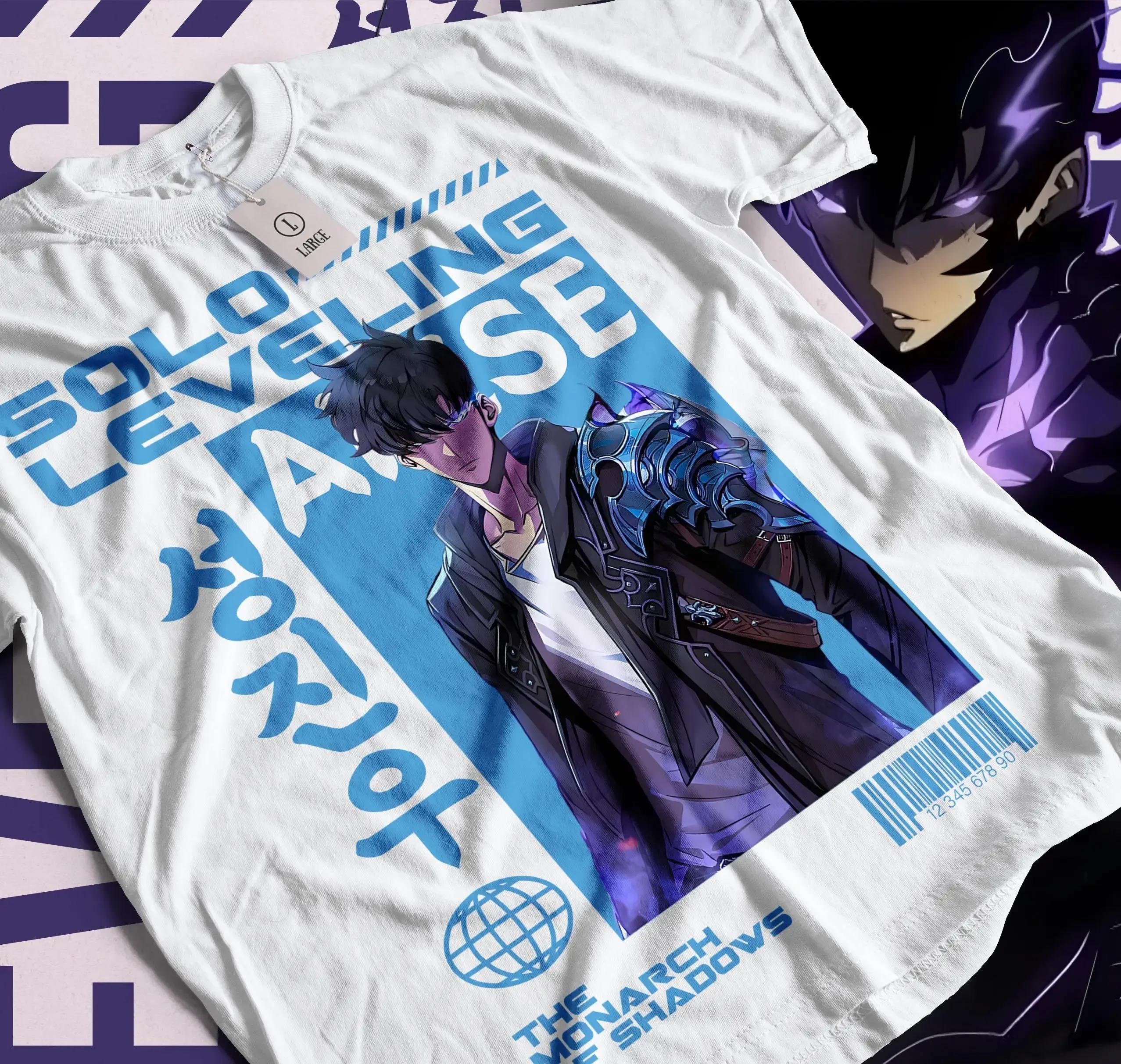 

Solo Leveling Arise Shadow Anime T-shirt Men s Women s Sung Jin-woo Short Sleeves Oversized Loose Cotton Men s Clothing Top Tees 4XL