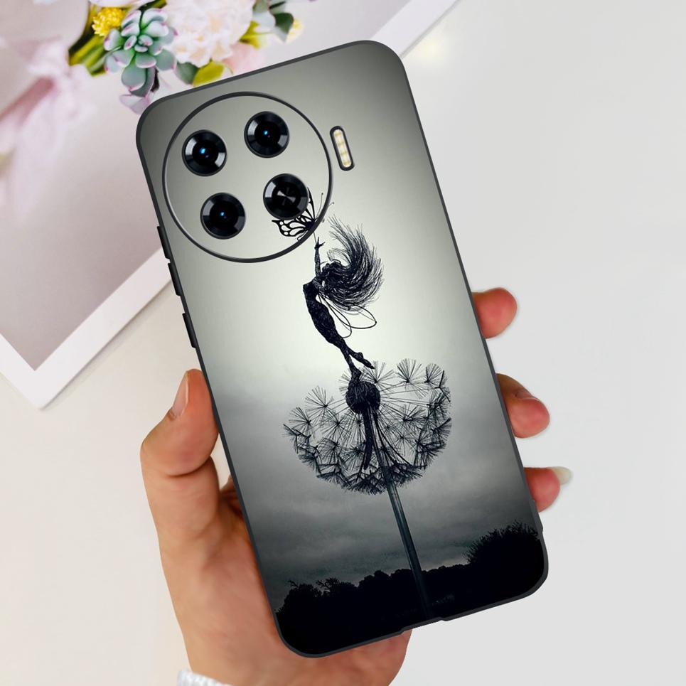 For Tecno Spark 20 Pro Plus Spark 20c 20Pro Phone Case Rose Flower Butterfly Stylish Fashion Soft Matte TPU Silicone Back Cover