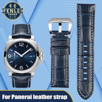 Hochwertiges wasserdichtes Uhrenarmband für Panerai PAM688 441/1313 Rindsleder Herren blau Uhrenarmband Zubehör 22MM 24mm 26mm