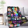 Music Quotes And Symbols Collage Cozy Blanket Customize Text Ultrasoft Great For Sofa Couch Office Bed Picnics Allseason Use Cozy Home Lovers Suitable