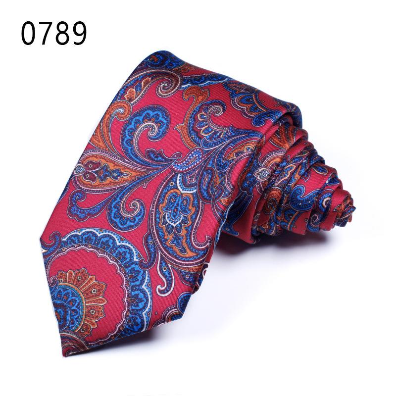 Cravată cu flori de caju Mătase imitație Cravată pentru bărbați Mătase poliester Cravată imprimată