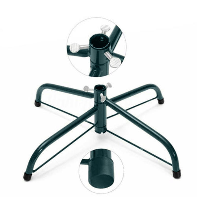 Tree Christmas Stand Artificial Base Holder Metal Rotating Iron Bracket Stands Trees Live Holders Cast Rack Umbrella Duty