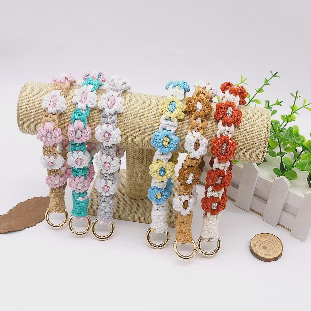 Ręcznie Tkany Brelok Chryzantema Zawieszka do Etui na Telefon