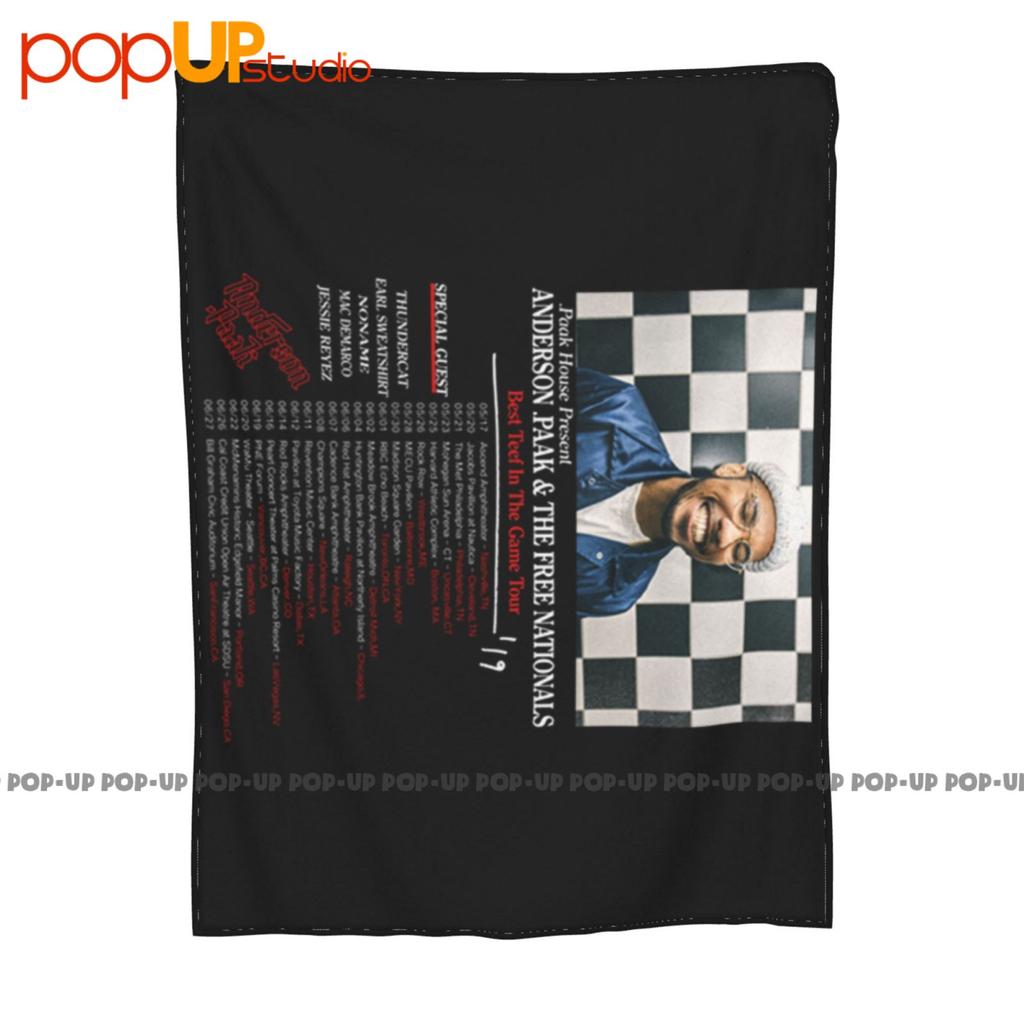 Anderson Paak World Tour 2019 Rap Hip Hop Ultra-Soft Blanket Quilt Winter Sofa Cover Bed Covers