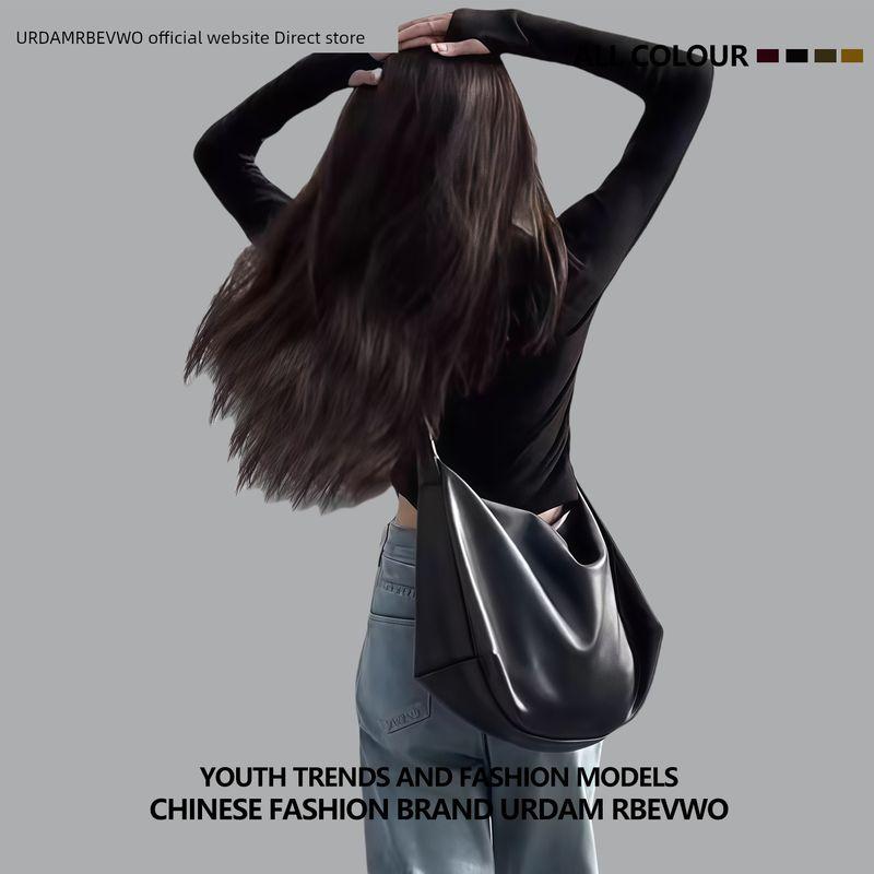 

Women s Bag 2025 New Arrival Soft Leather Large Capacity Totes Crossbody Advanced Texture Work Clothing Shoulder Messenger Bag Fashion Black Soft Leather Large Tote Bag