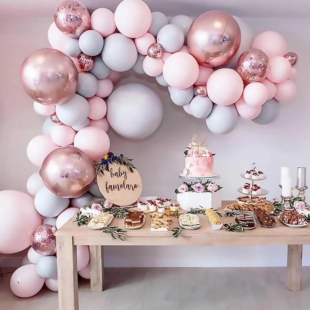 Rose Gold Balloon Garland Arch Wedding Decoration Macron Balloon   Birthday Party Decor Baby Shower Girl Balloon