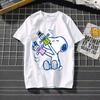 Snoopy Printing Cotton T-shirt Animation Cartoon Men and Women with The Same Loose Pure Cotton Cute Pure Cotton Top