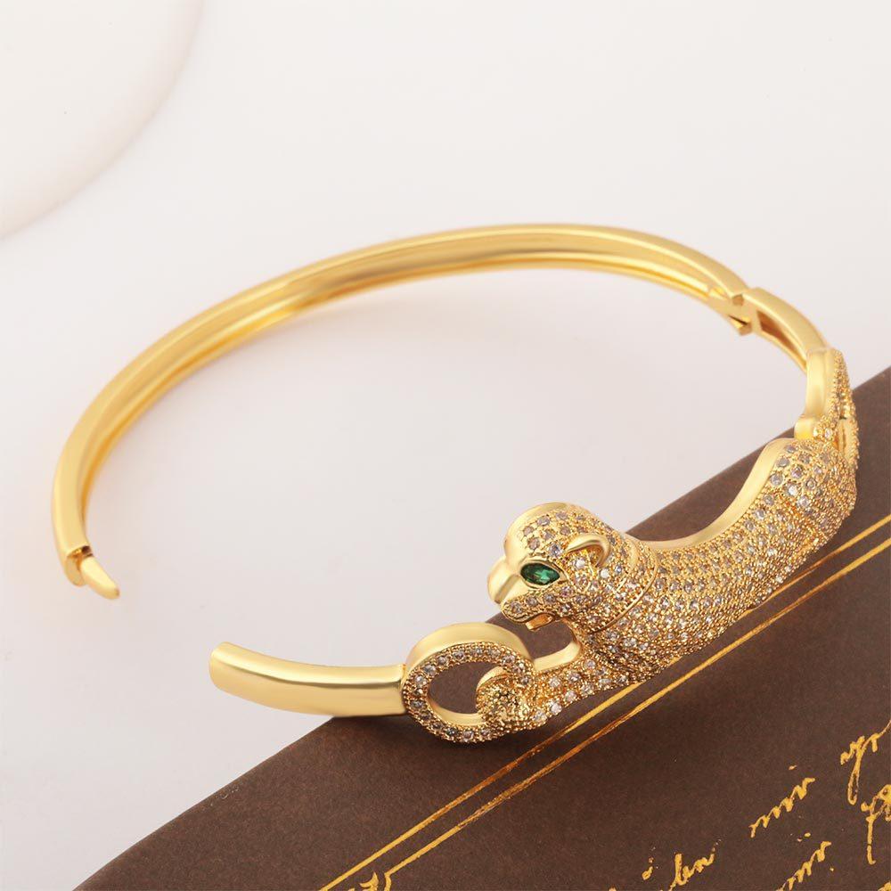 Retro Leopard Bracelet Versatile Women's Open Bracelet Jewelry