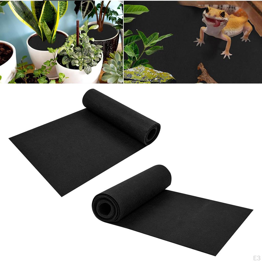 DIY Plstěná Podšívka do Květináče v Rolce Snadno Střihatelná Černá Podšívka do Truhlíků pro Nákupní Centra, Trhací