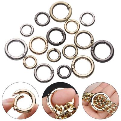 Round Push Trigger Bag Belt Buckle Carabiner Purses Handbags Snap Clasp Clip Spring O-Ring Buckles