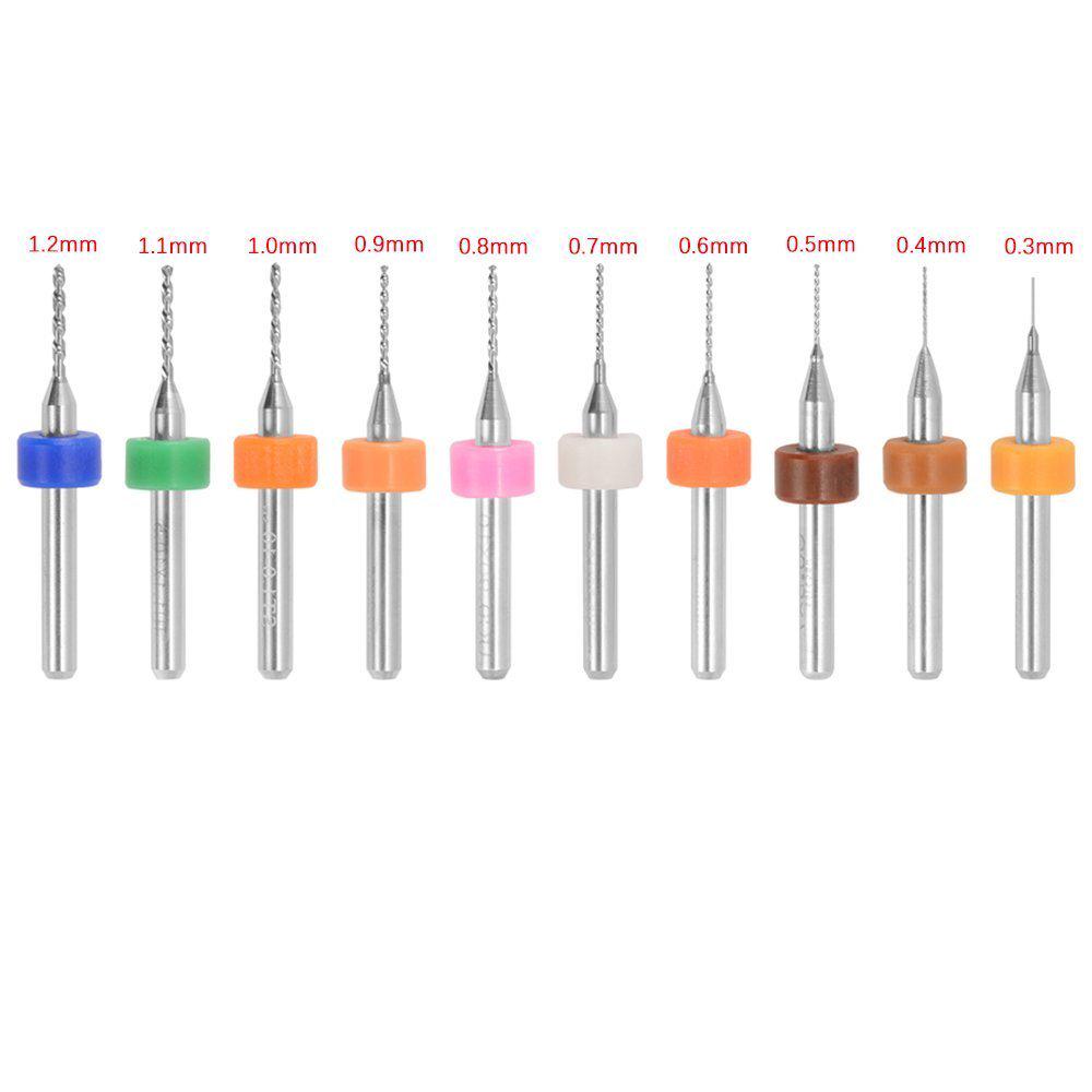 10Pcs PCB Print Leiterplatte Carbide Micro Drill Bits Tool 0.3mm to 1.2 mm 10Pcs PCB Print Leiterplatte Carbide Micro Drill Bits Tool 0.3mm to 1.2 mm