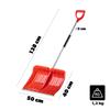 KADAX Łopata Do Śniegu Z Aluminiowym Trzonkiem 50cm Pomarańczowa