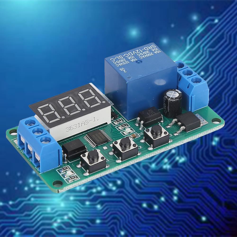 Single Channel Timer Control Switch Relay Module Trigger Cycle Adjustable Timer Relay(Dc 12V)