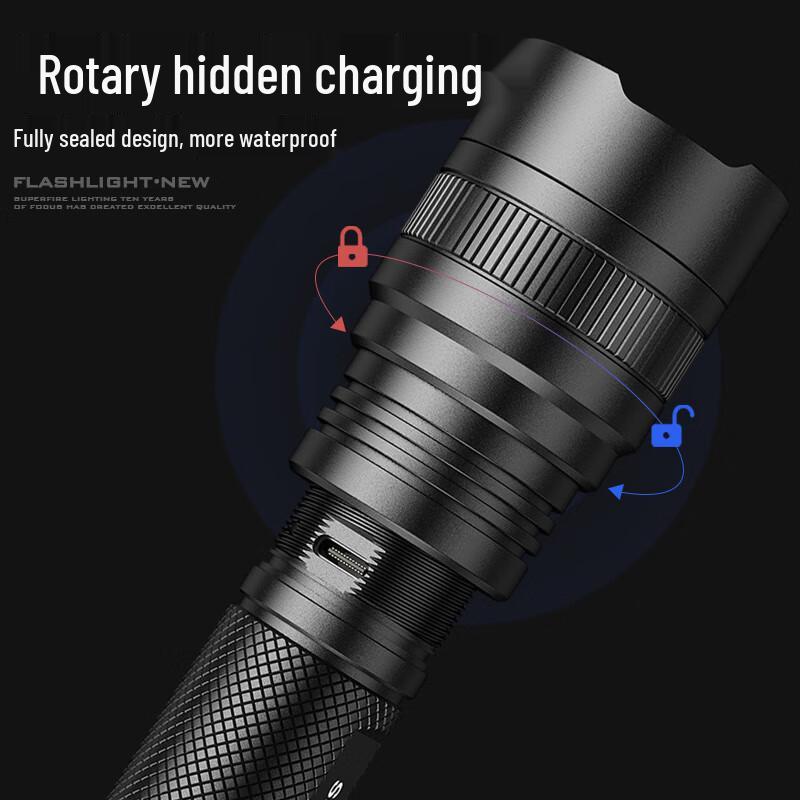 Shenhuo C8-P USB Rechargeable High-Power Flashlight