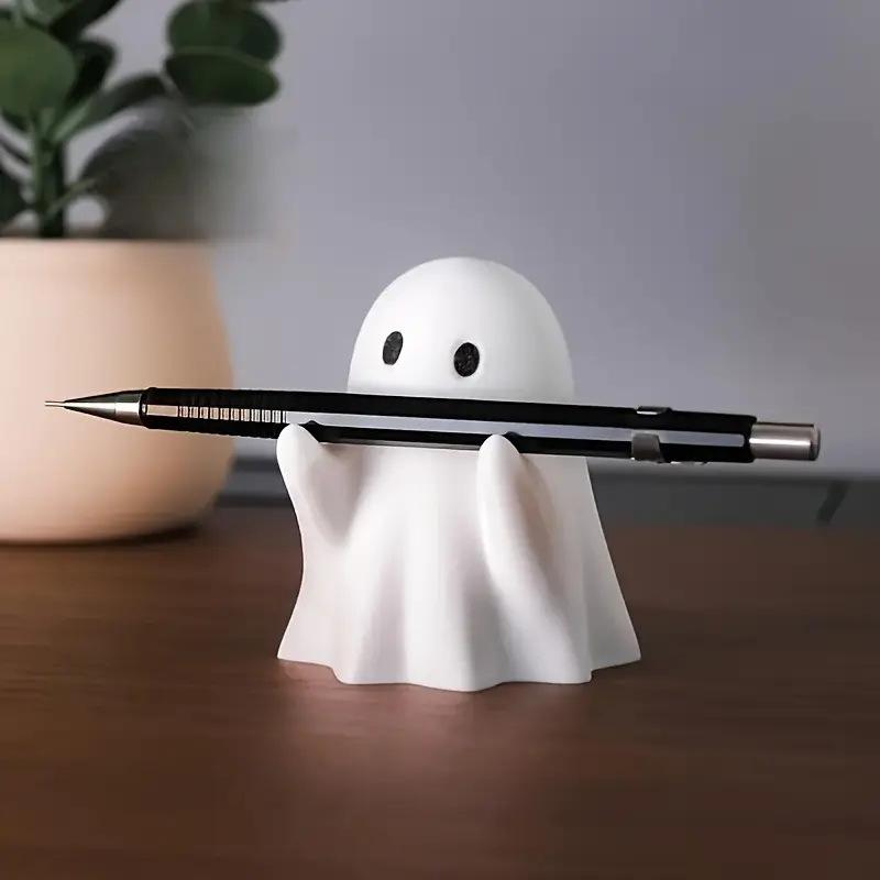 Cute Ghost Pen Holder Home Study Office Desktop Multifunctional Novelty Ornament