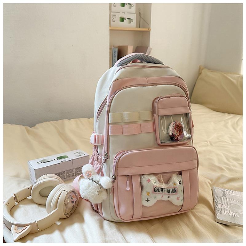 The new schoolbag is high-value, fresh and sweet, and a lightweight and large-capacity backpack for junior high school students.