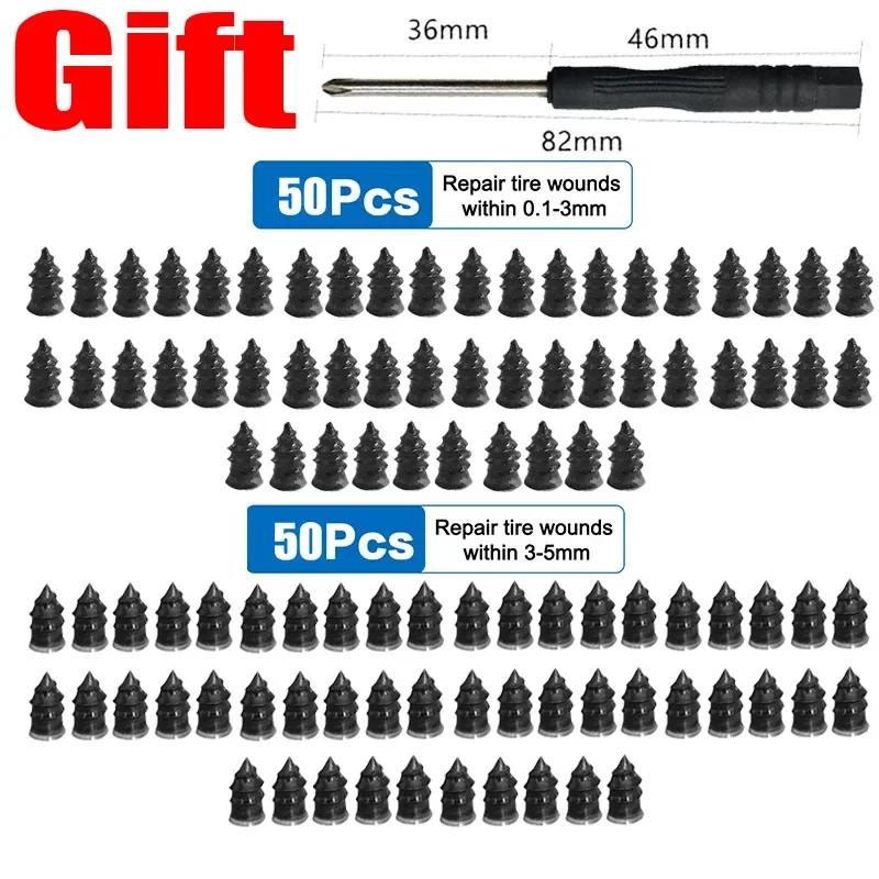 500/10Pcs Car Vacuum Tyre Repair Neil Truck Motorcycle Scooter Rubber Tire Puncture Repair Set Glue Repair Tire Film Rubber Nail