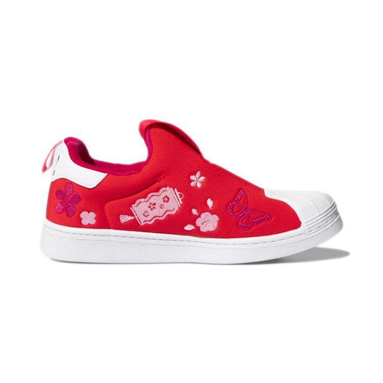 Adidas Disney X  Originals Superstar 360 Comfortable Durable Low-Top Kids Skate Shoes Kids sneaker Red Q46303