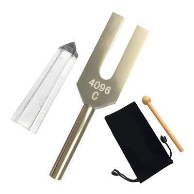 Heizi Tuning Fork Crystal Tuner 4096Hz Crystal Set with Storage Bag (Silver)
