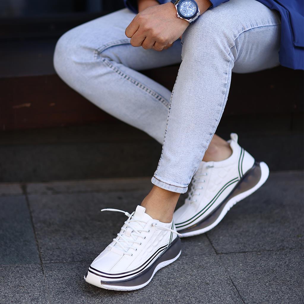 

Guja - Мужские белые кроссовки на шнуровке 43 чёрный