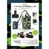 Japanische Magazin-Beilage: Ape Head Camouflage Wasserdichte Faltbare Schultertasche & Reisepasshalter