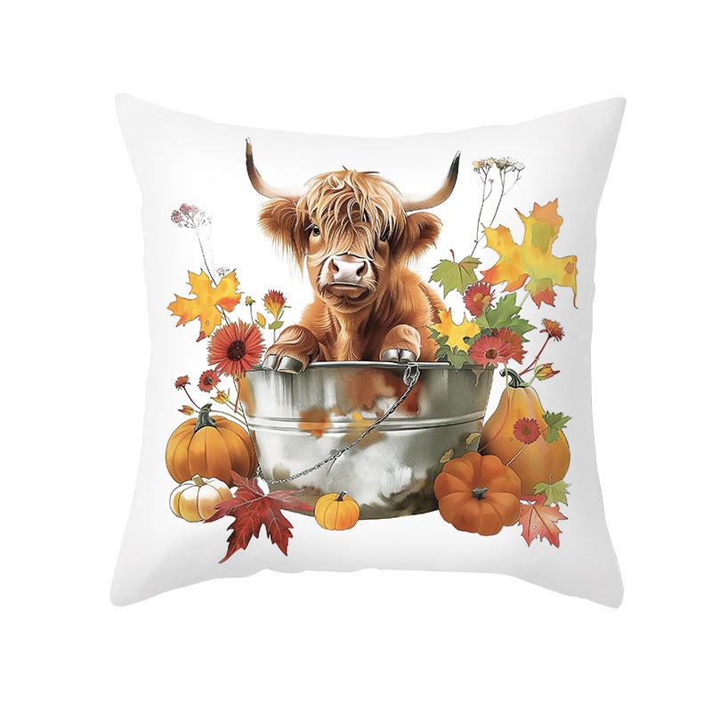 Pillow Cover Farm Livestock Series Holiday Decoration Pillow Cover Bedroom Living Room Cushion Cover