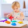6Pcs/Set Ocean Theme Sensory Toy Textured Fish Crab Turtle Starfish Shell Sensory Stone Toy Anxiety Stress Relief Silicone Fidget Toy