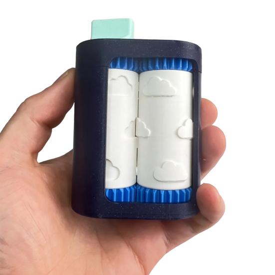 Raznice na vizitky 3D tištěný ruční embosovací stroj se vzorem mrak/květina/list/noty Dvouválcový mini embosovací razítko