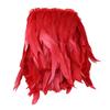 Red Rooster Tail Trims Natural Coque Feather Trimming Ribbon For Crafts Dress Skirt Carnival Costumes Plumes 10-12 Inch
